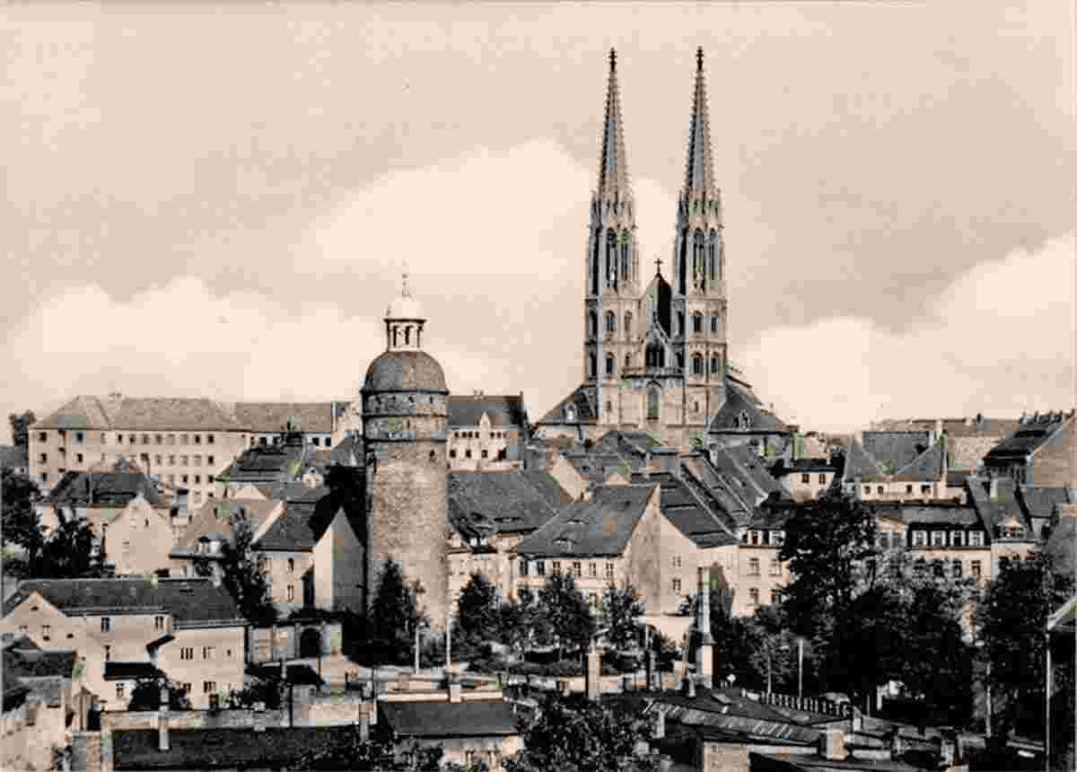 Görlitz. Altstadt - Nicolaiturm und Peterskirche