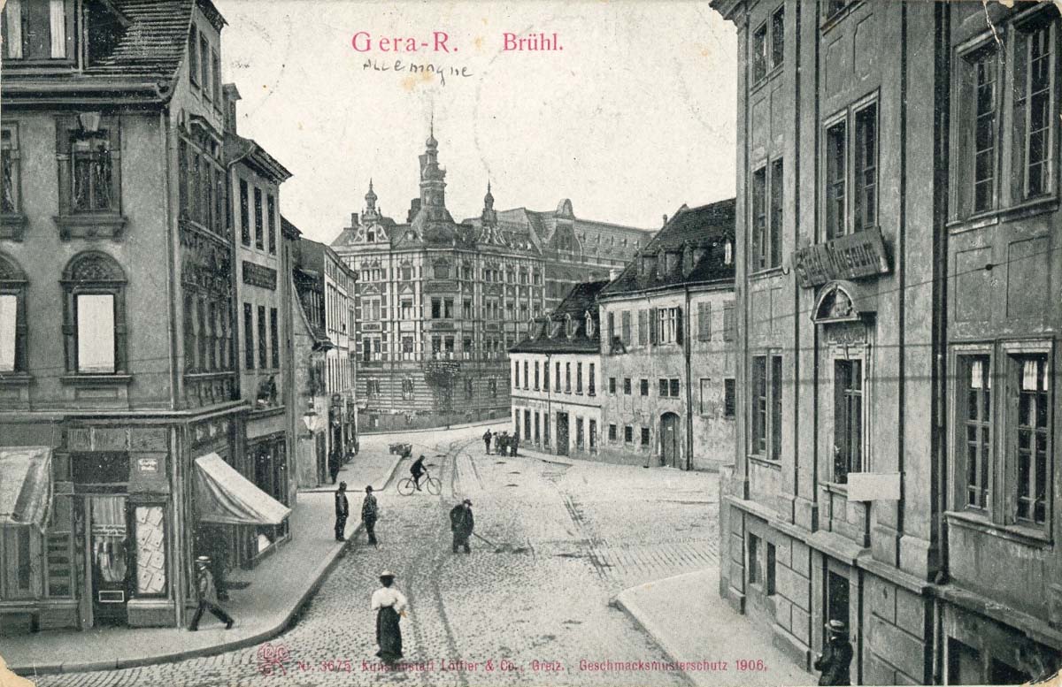 Gera. Panorama von Stadtstraße, 1907