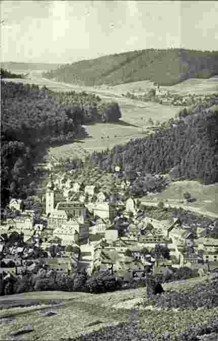 Gräfenthal. Gräfenthal mit Blick nach Großneundorf, 1961