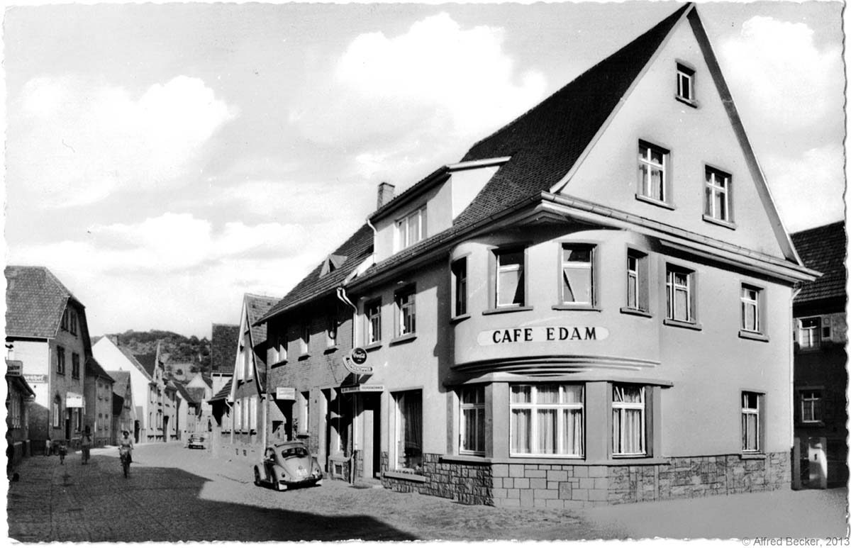 Hemsbach. Cafe 'Edam' um 1960