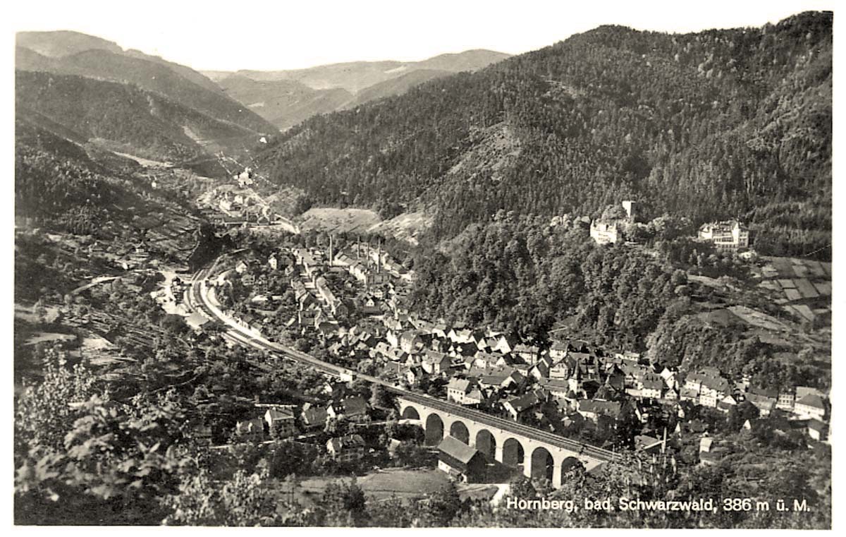 Hornberg. Panorama der Stadt und Viadukt