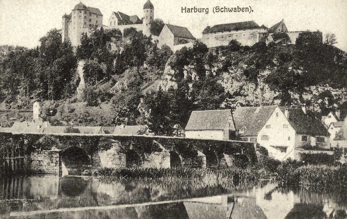 Harburg (Schwaben). Panorama der Stadt, 1920