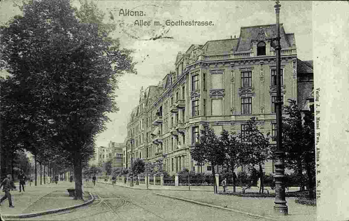 Altona. Allee mit Goethestraße, 1905