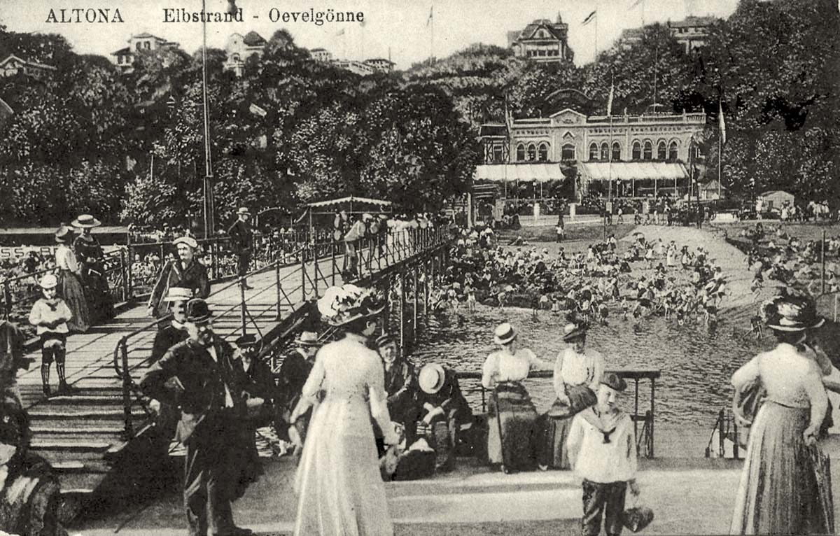 Hamburg. Altona - Elbstrand, Oevelgönne, 1919