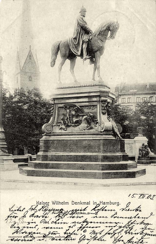 Hamburg. Kaiser-Wilhelm-Denkmal, 1903