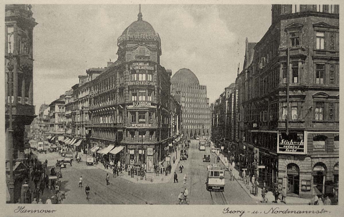 Hannover. Kreuzung Georgstraße und Nordmann Straße, 1931