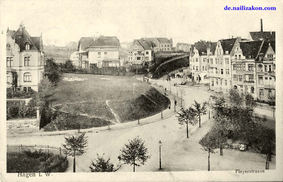 Hagen. Fleyer Straße, 1915