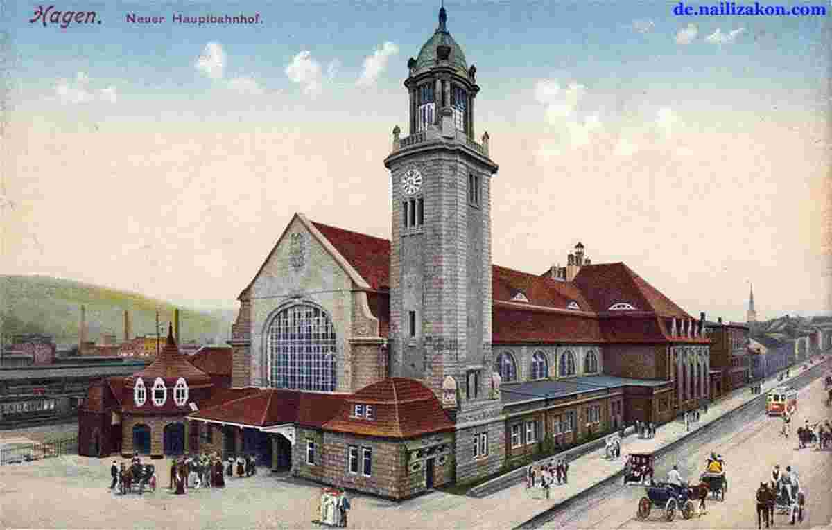 Hagen. Neuer Hauptbahnhof, 1910