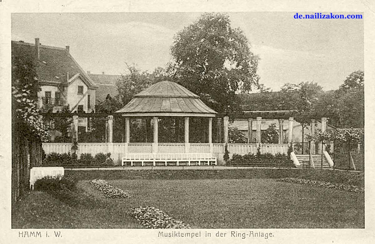 Hamm. Musiktempel in der Ring-Anlage, 1917