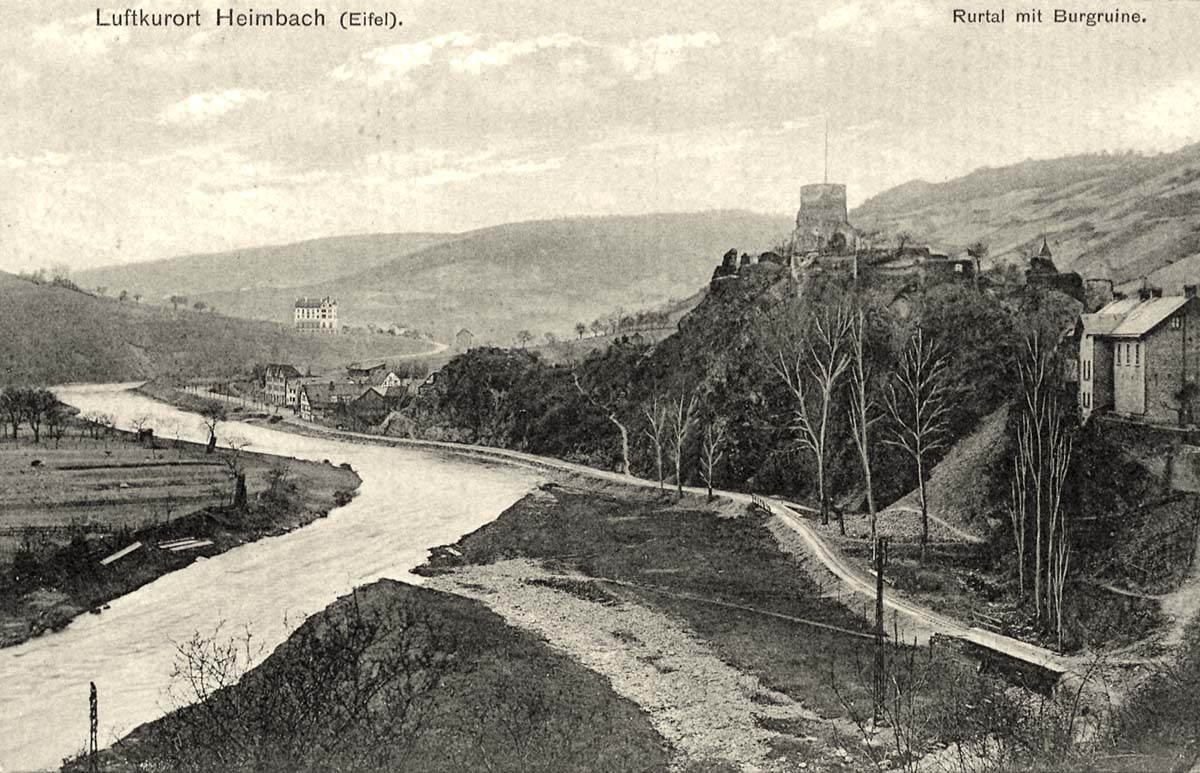 Heimbach (Eifel). Rurtal mit Burgruine