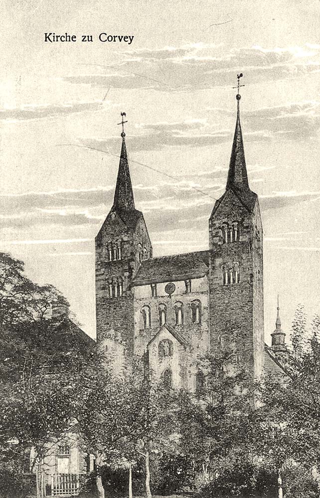 Höxter. Klosterkirche zu Corvey, Westwerk, 1920