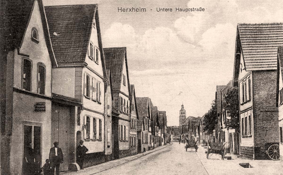 Herxheim bei Landau. Untere Hauptstraße, 1919
