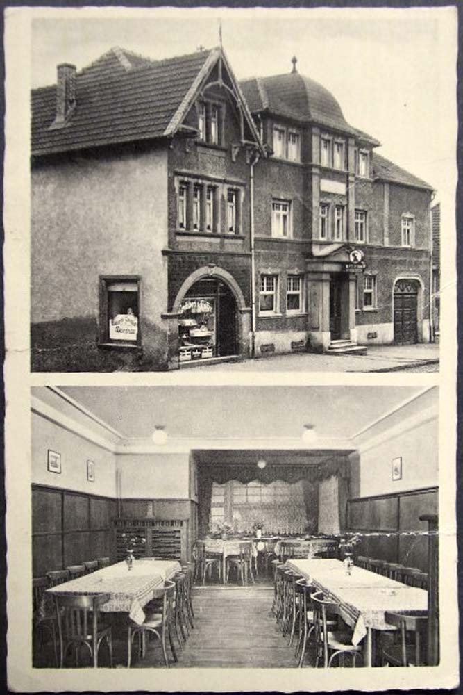 Heusweiler. Café und Weinstube Karl Christoffel, Adolf Hitler Straße, 1940