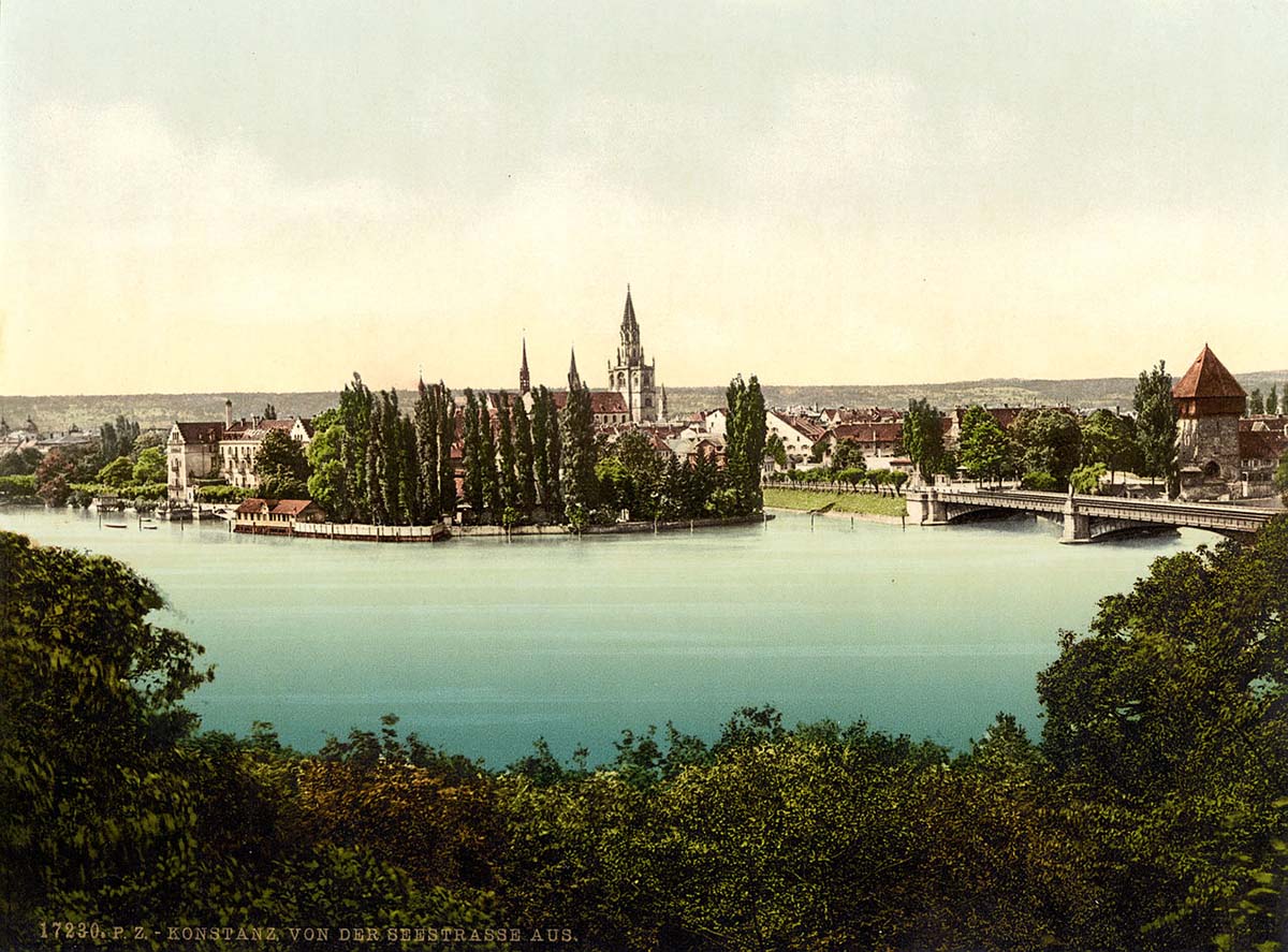 Konstanz. Panorama von der Seestraße, um 1890