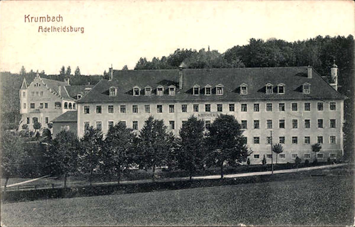 Krumbach (Schwaben). Blick auf Krumbad (Sanatorium)