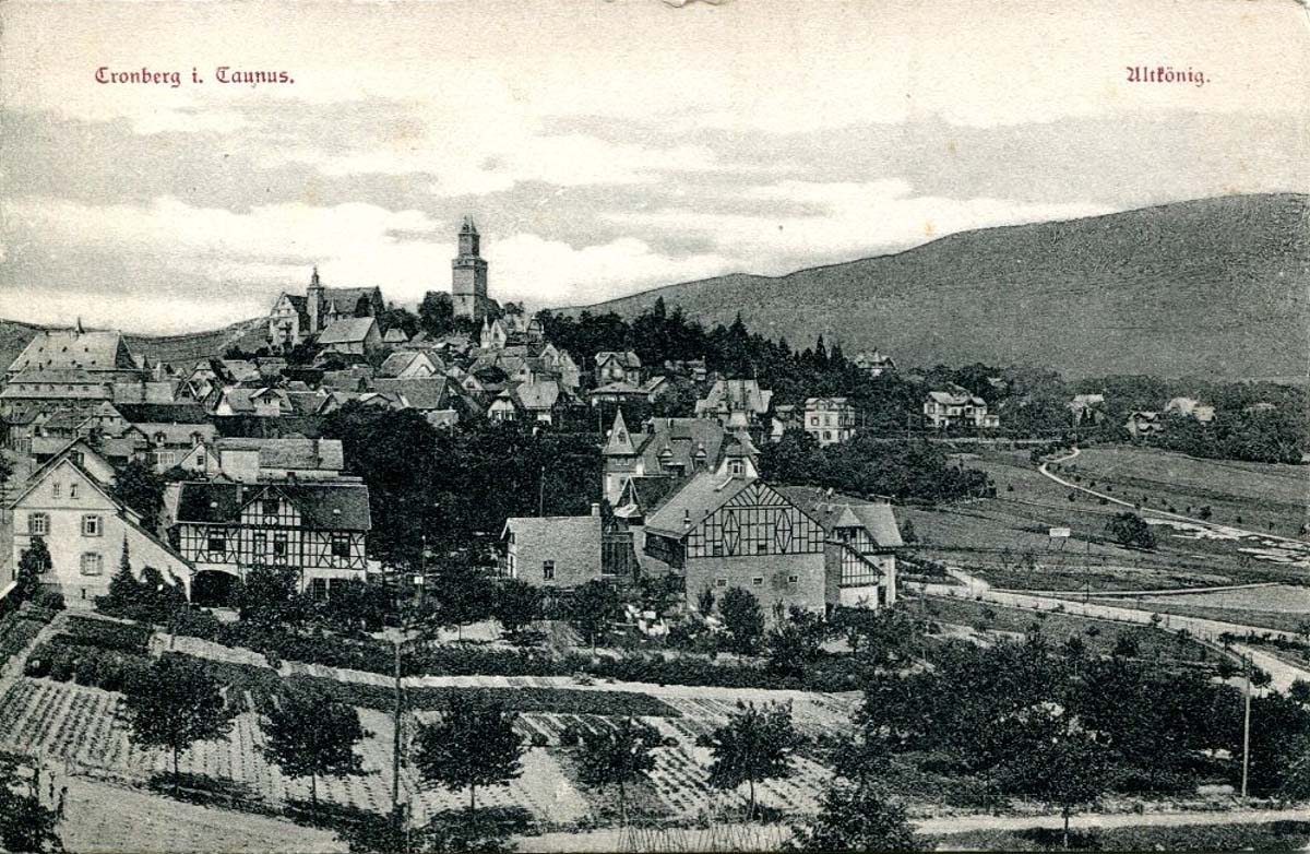Panorama von Kronberg im Taunus blick auf Altkönig