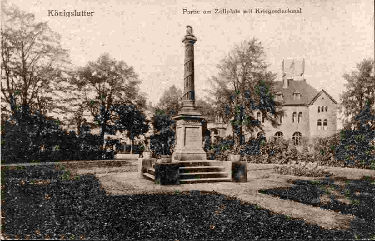 Königslutter. Zollplatz mit Kriegerdenkmal