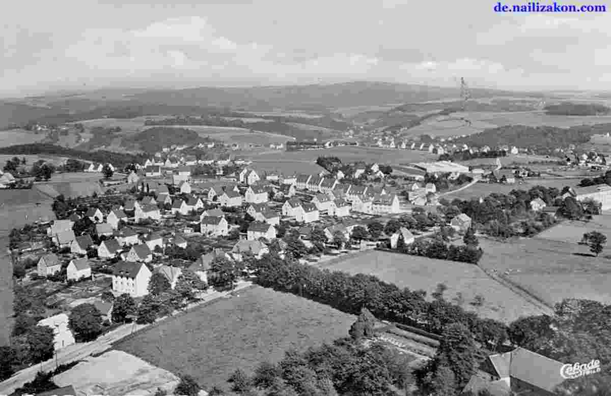 Kierspe. Panorama von Stadtteil, 1961
