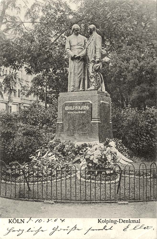 Köln. Adolf Kolping Denkmal 'Der Gesellenvater', 1904