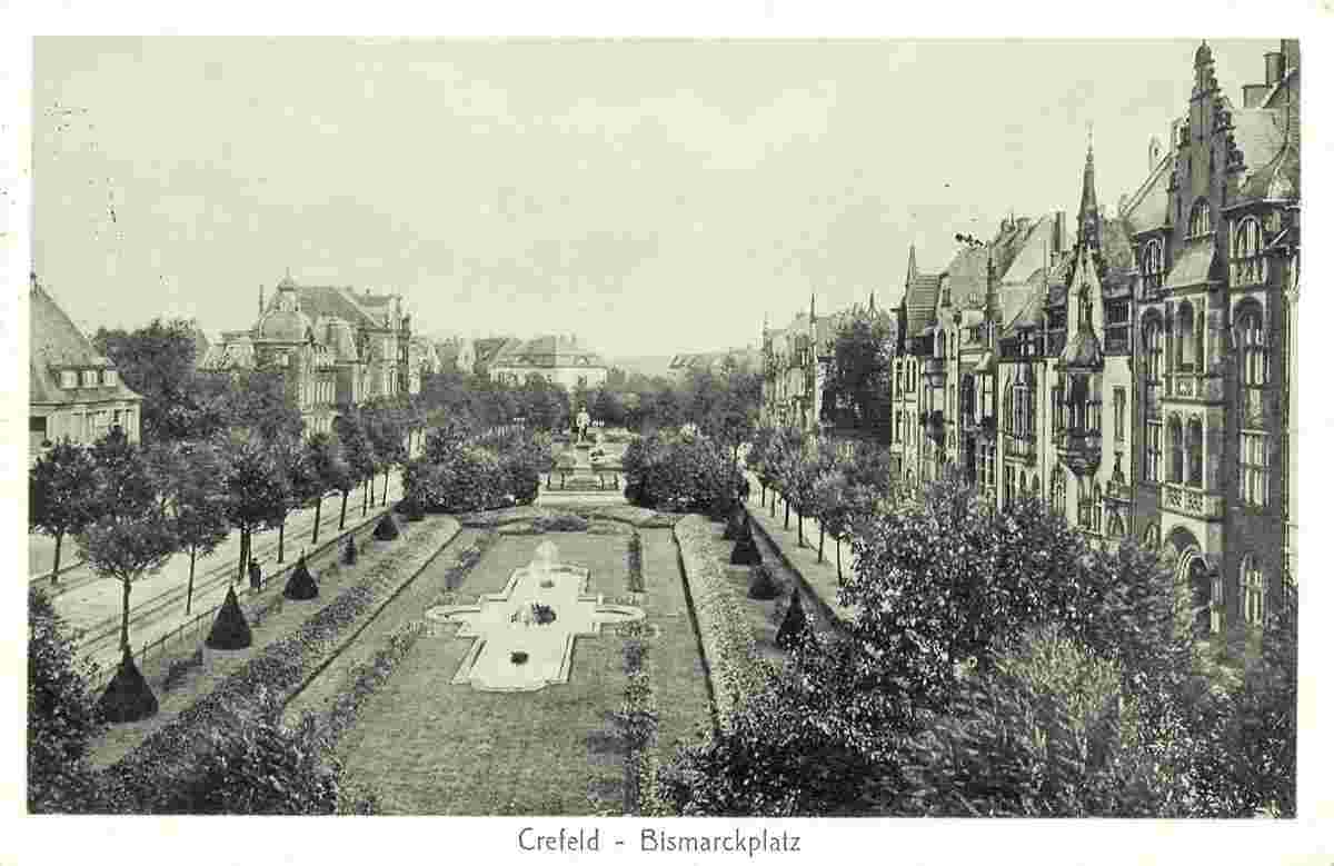 Krefeld. Bismarckplatz, 1917