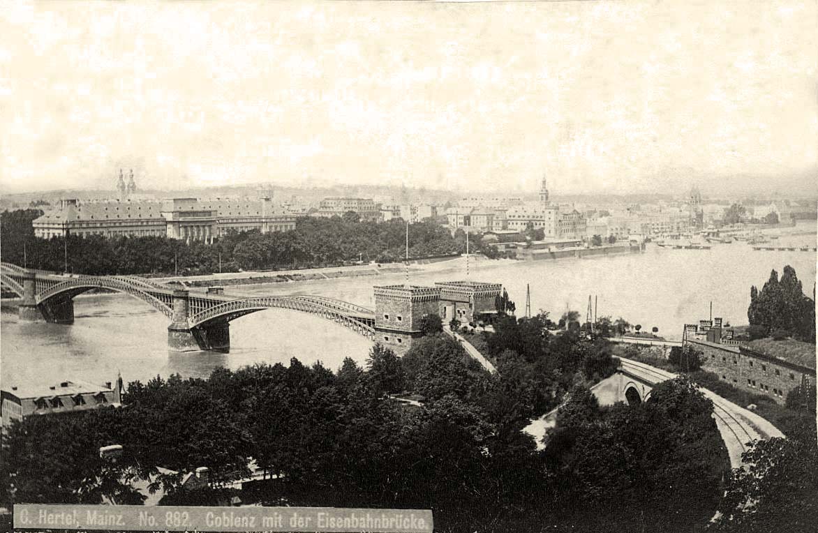 Koblenz (Coblenz). Eisenbahnbrücke