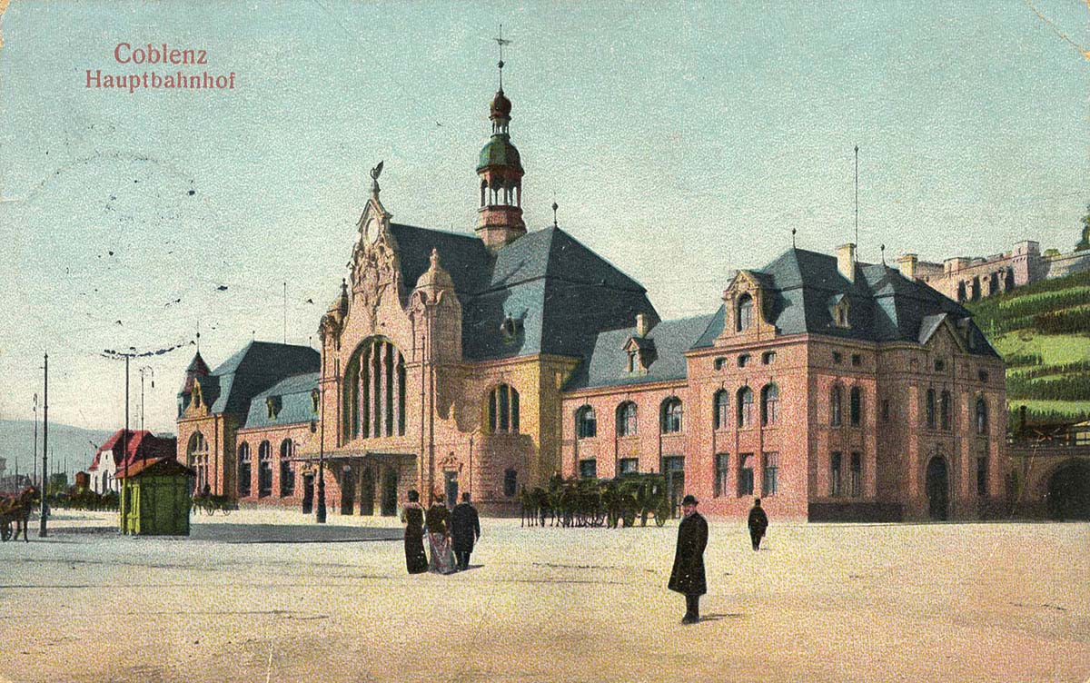 Koblenz (Coblenz). Hauptbahnhof, 1910