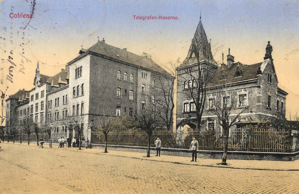 Koblenz (Coblenz). Telegrafen-Kaserne, 1915
