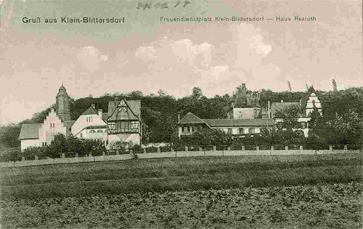 Kleinblittersdorf. Frauendienst Platz, Haus Rexroth, um 1918