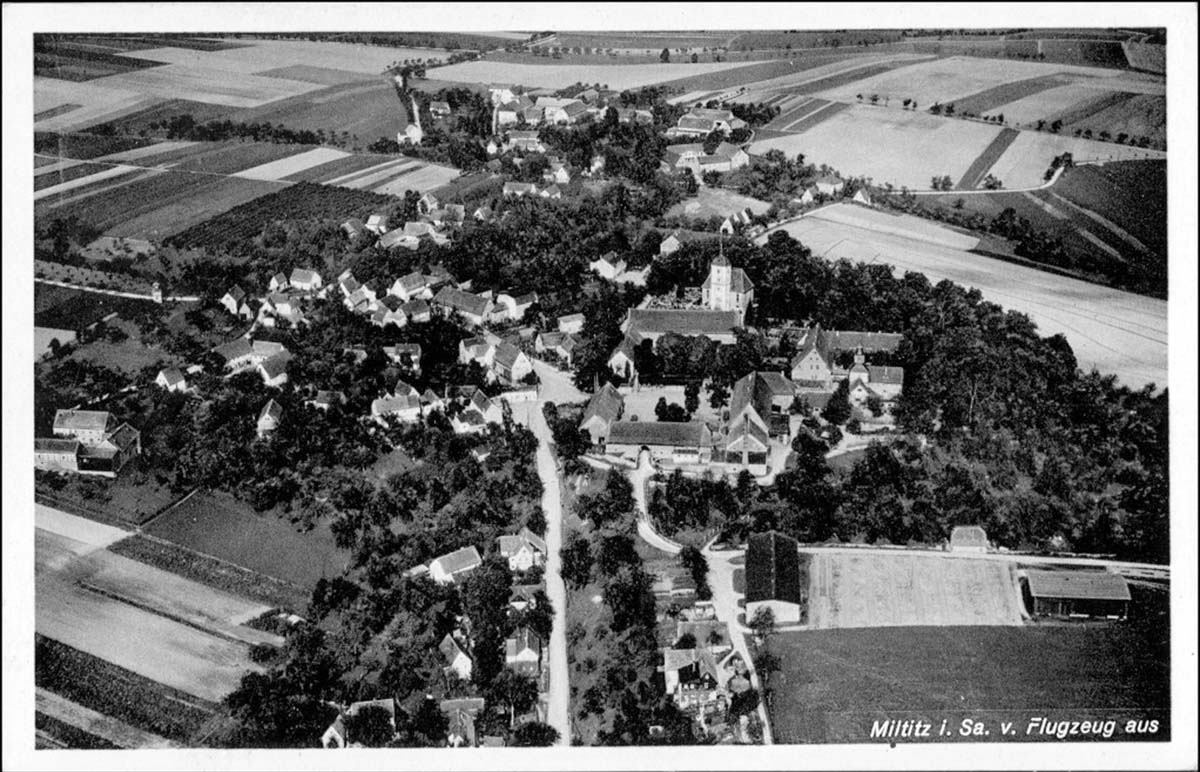 Klipphausen. Blick auf Miltitz, Luftbild, 1941