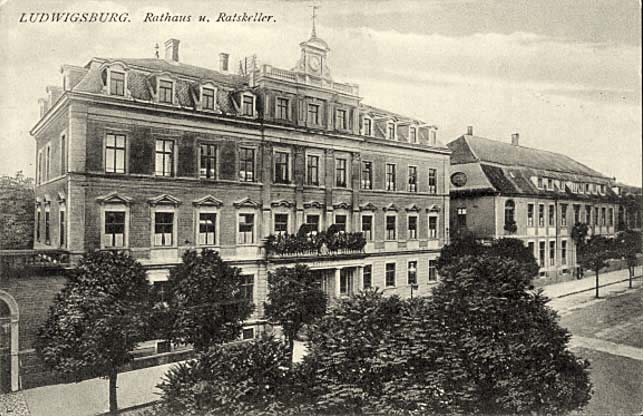 Ludwigsburg. Rathaus und Ratskeller