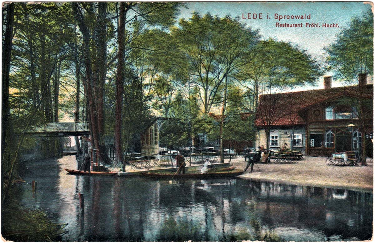 Lübbenau (Spreewald). Lehde - Restaurant Fröhlicher Hecht, 1908