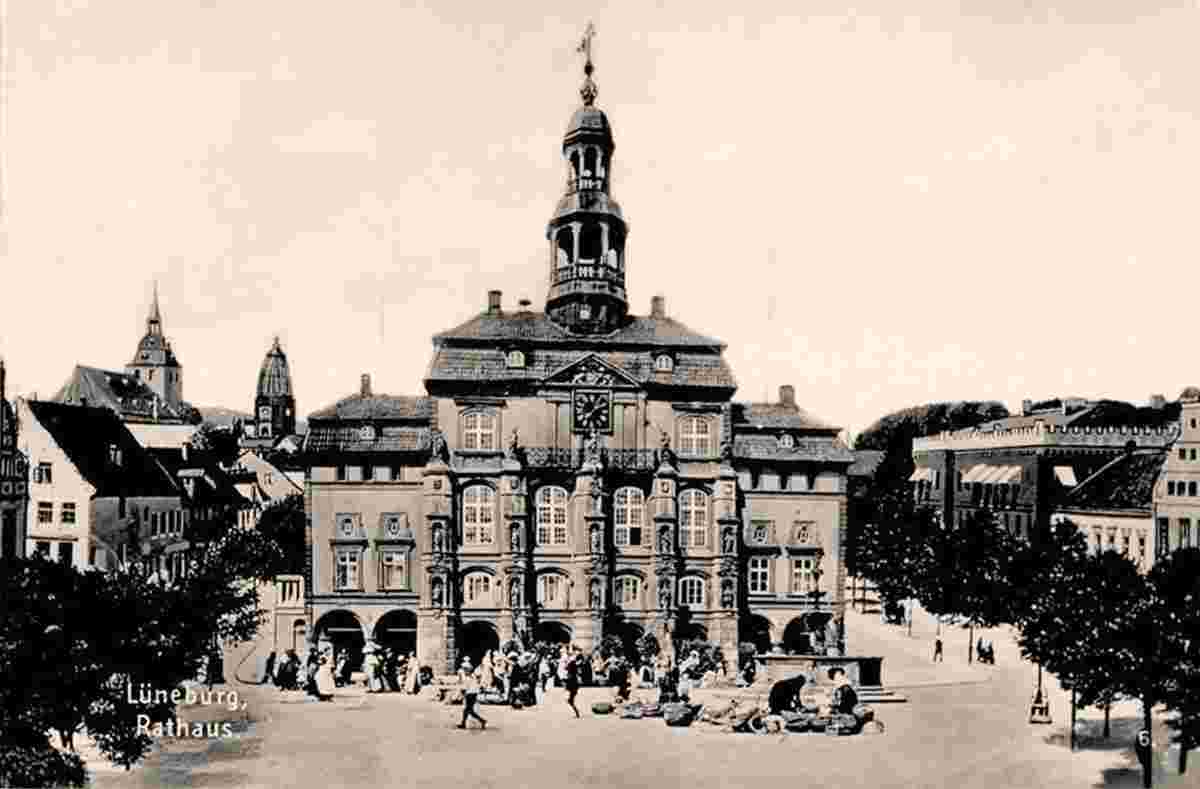 Lüneburg. Rathaus, Markt, 1927
