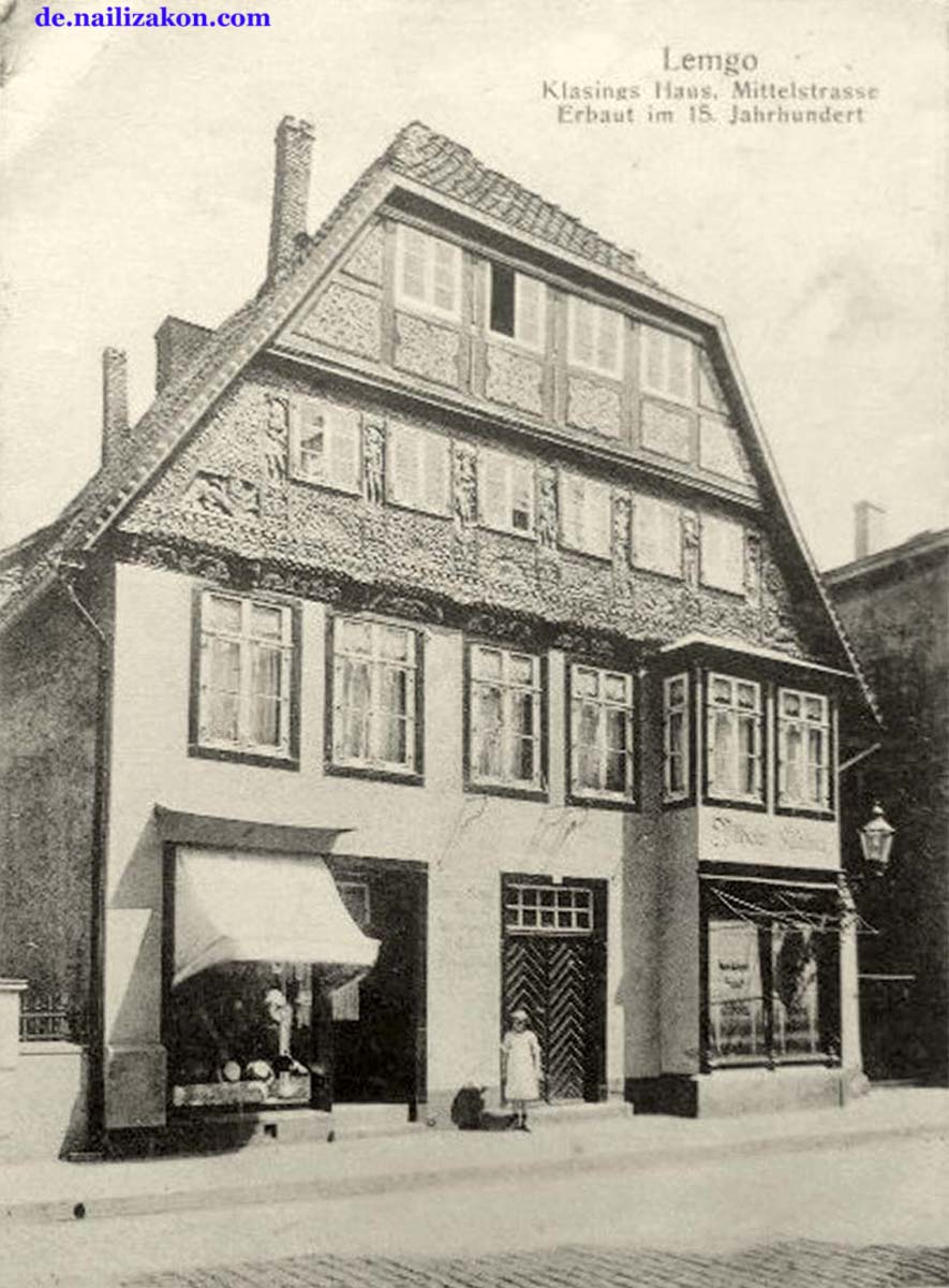 Lemgo. Klasings Haus, Mittelstraße, erbaut im 15. Jahrhundert