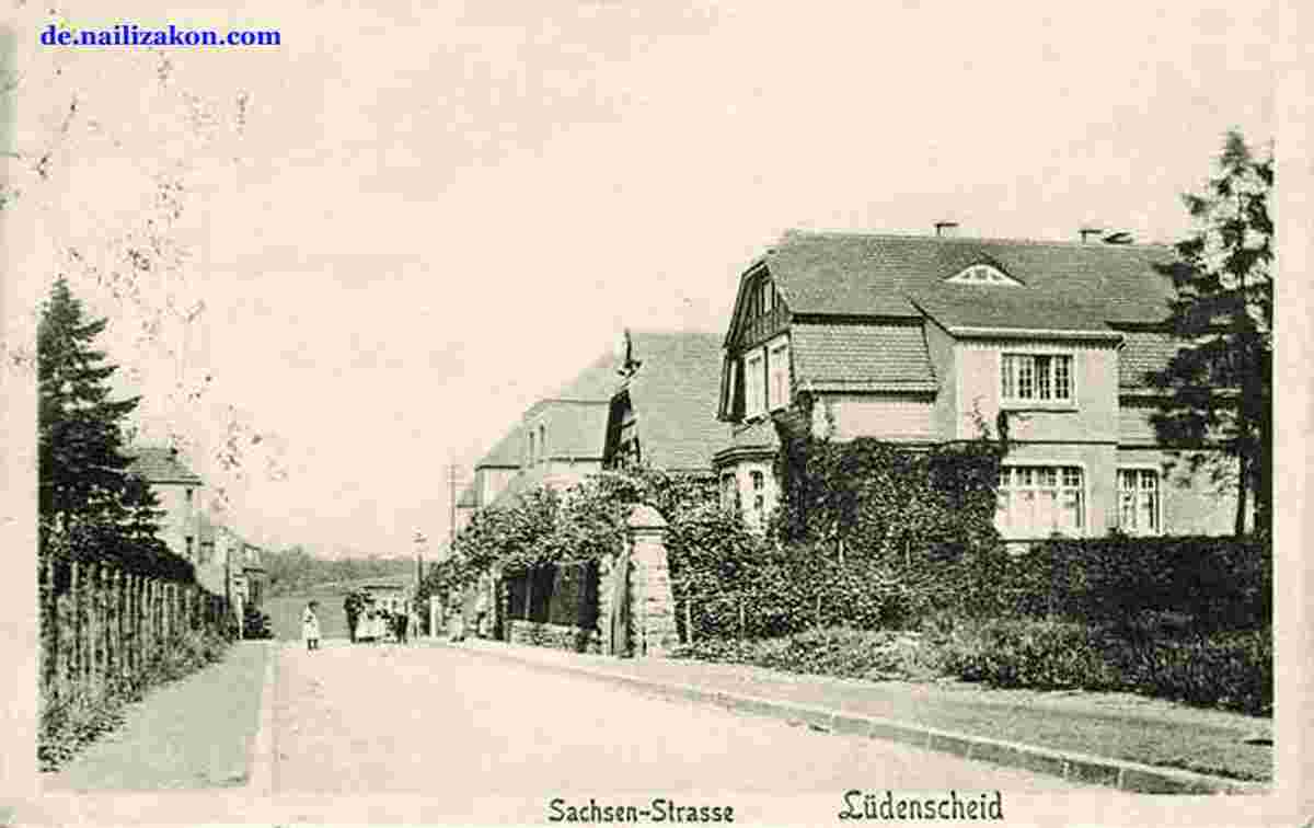 Lüdenscheid. Sachsen Straße, 1914