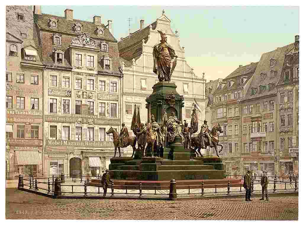Leipzig. Denkmal des Sieges, um 1890