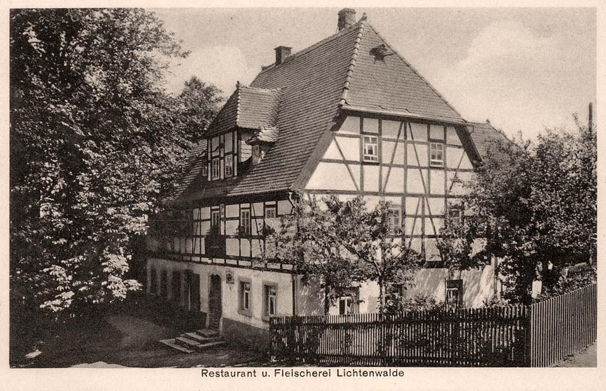 Lichtenstein. Restaurant und Fleischerei von Albert Kürschner
