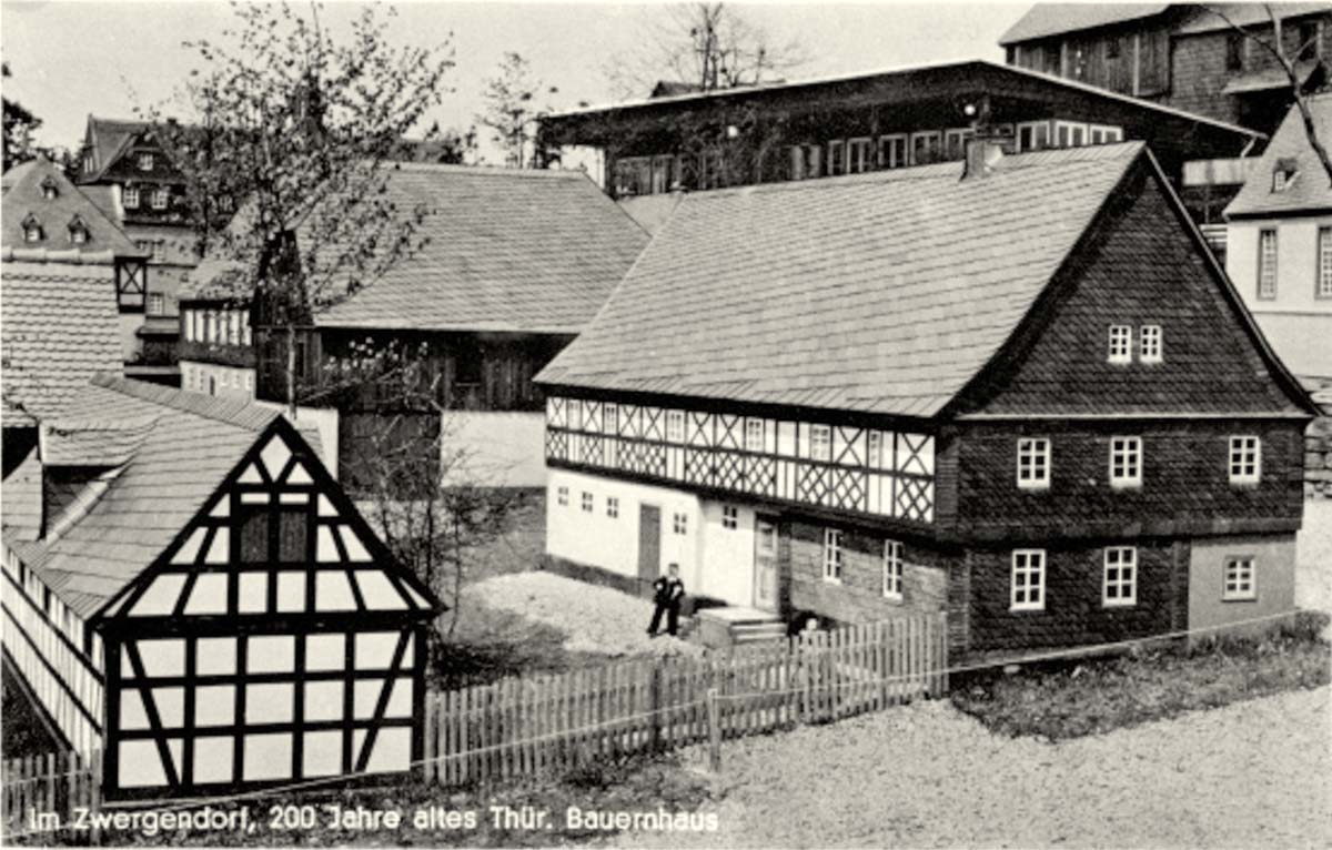 Lehesten (Thüringer Wald). In Zwergendorf, Bauernhaus, 1936