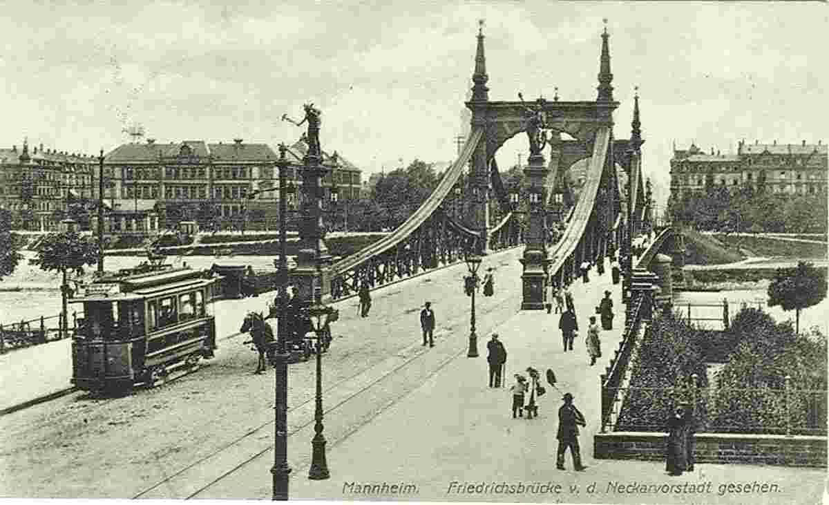 Mannheim. Friedrichsbrücke, 1908