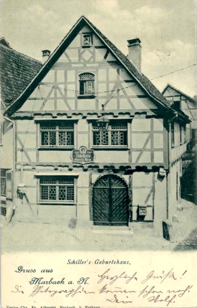Marbach am Neckar. Schiller Geburtshaus, 1905