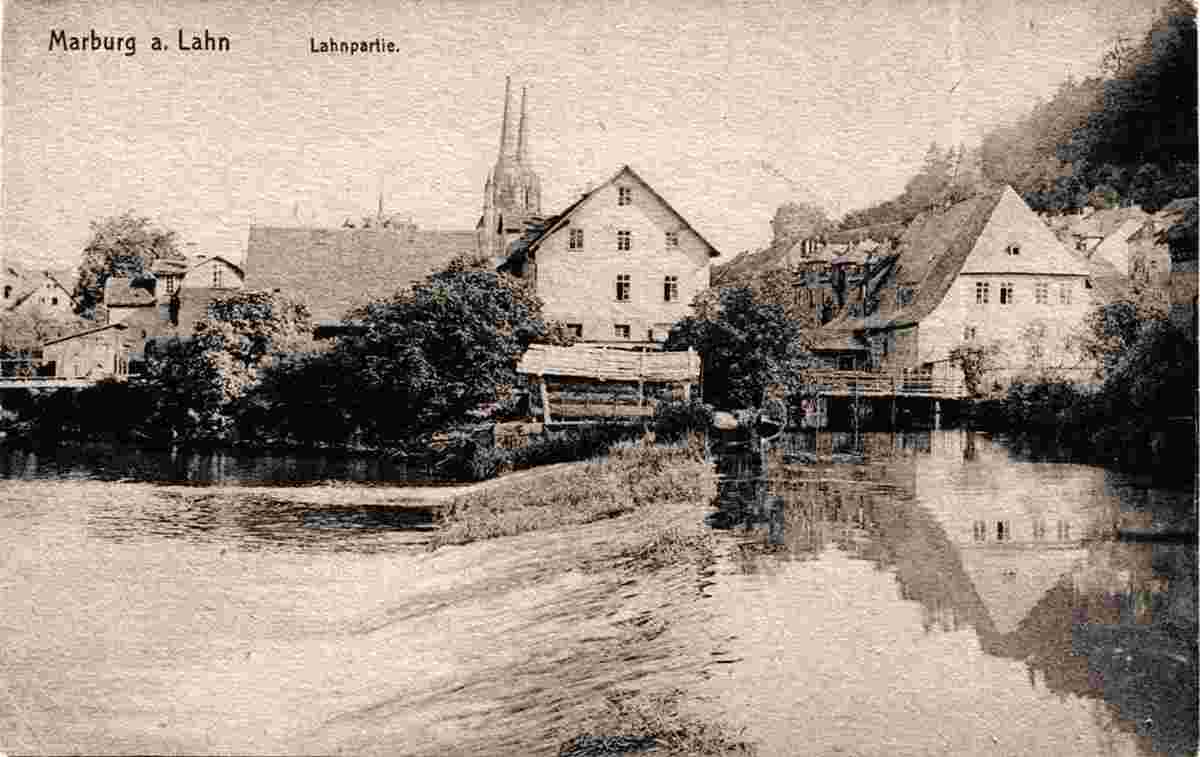 Marburg. Fluss Lahn