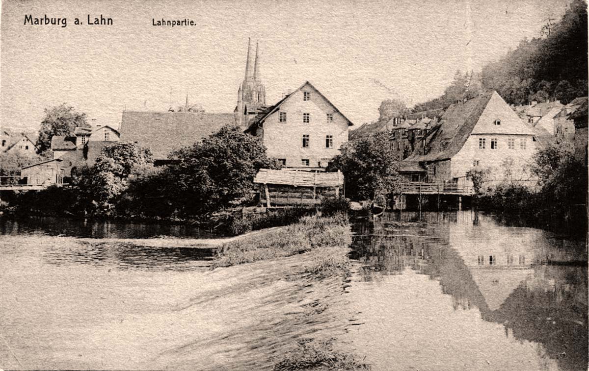 Marburg. Fluss Lahn
