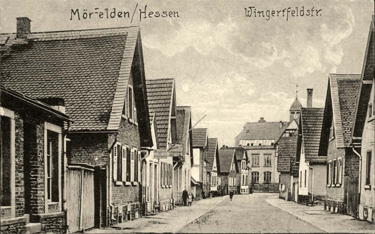 Mörfelden-Walldorf. Mörfelden - Wingertfeldstraße, 1918