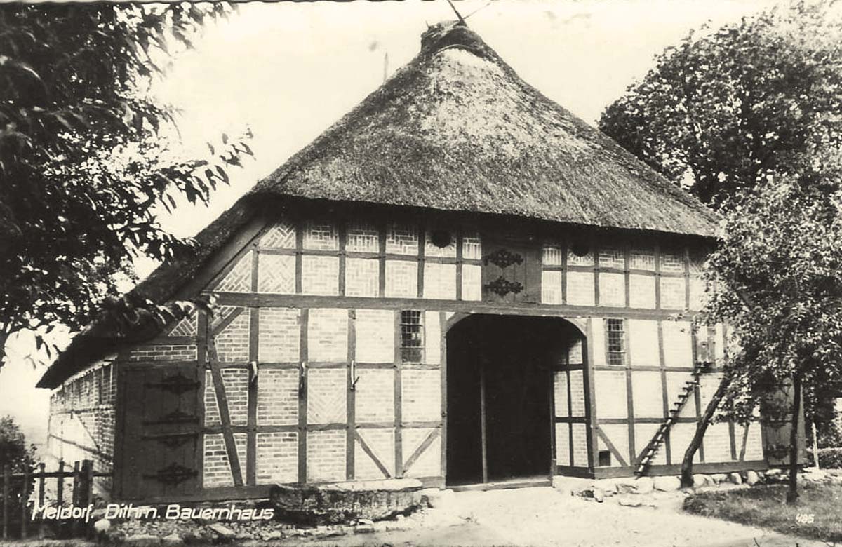 Meldorf. Das Dithmarscher Landesmuseum, Bauernhaus, um 1960