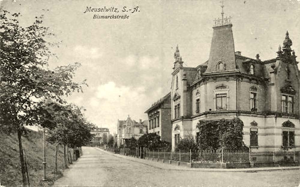 Meuselwitz. Villen an der Bebelstraße, 1918