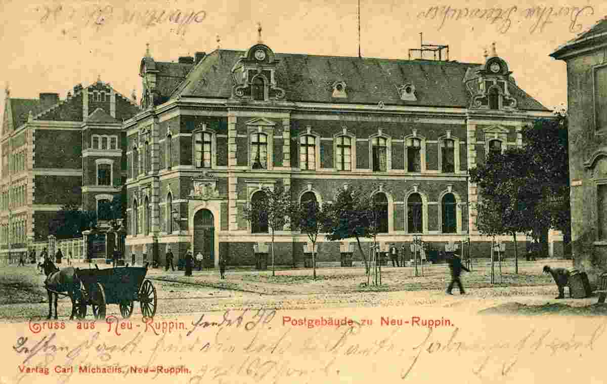 Neuruppin. Postgebäude, 1900