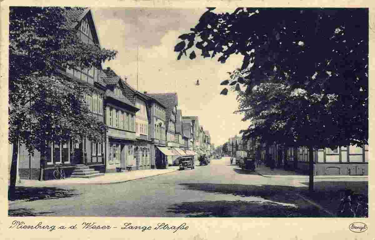 Nienburg. Lange Straße, um 1930
