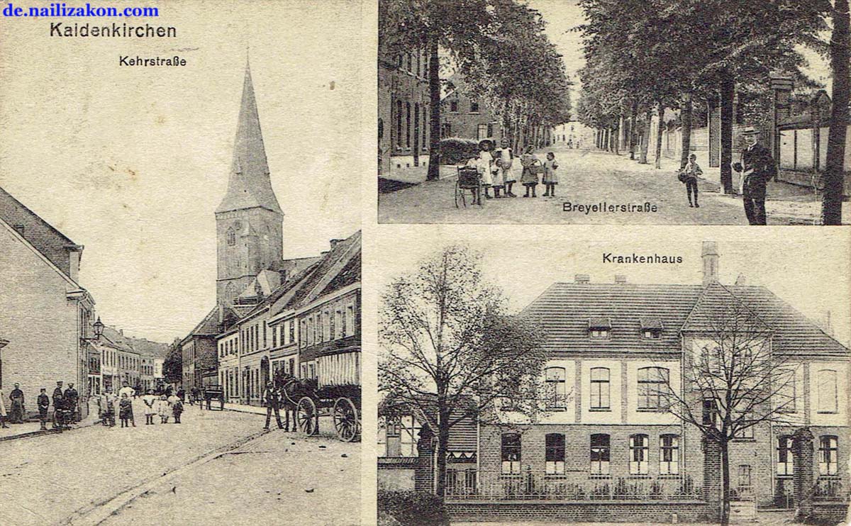 Nettetal. Kaldenkirchen - Krankenhaus, Kehrstraße, Breyeller Straße, 1908