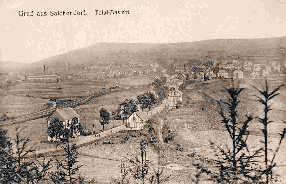 Neunkirchen. Blick auf Salchendorf vom Hardtwald, 1910