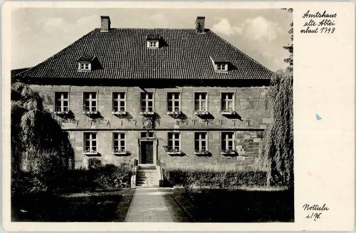 Nottuln. Amtshaus alte Abtei erbaut 1748