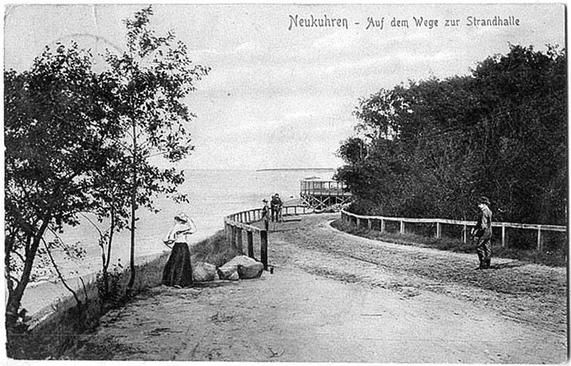 Neukuhren (Pionerski). Straße zum Strand, 1904-1911